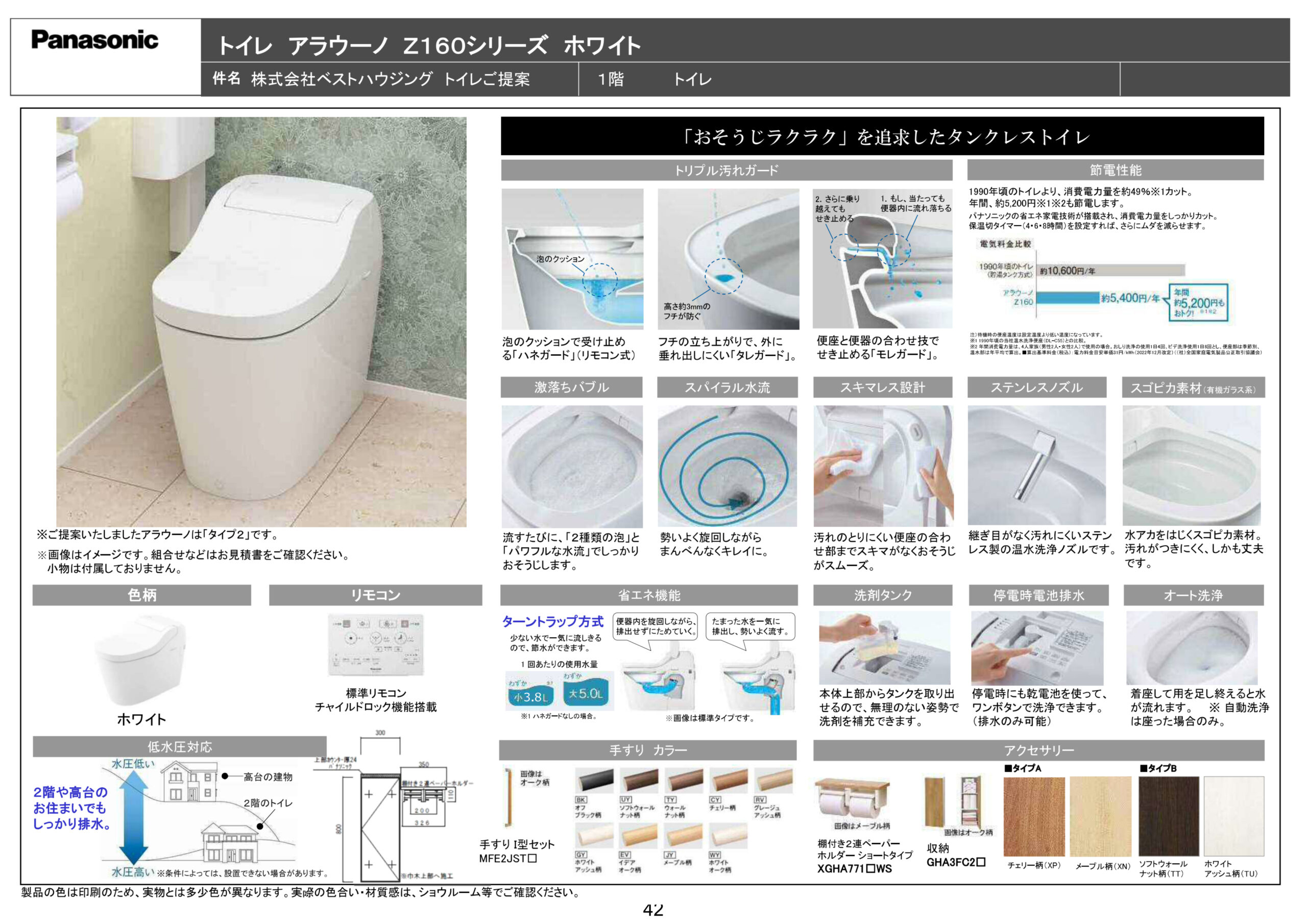 トイレ】Panasonic アラウーノZ160のお手入れ方法・使い方、設備情報 