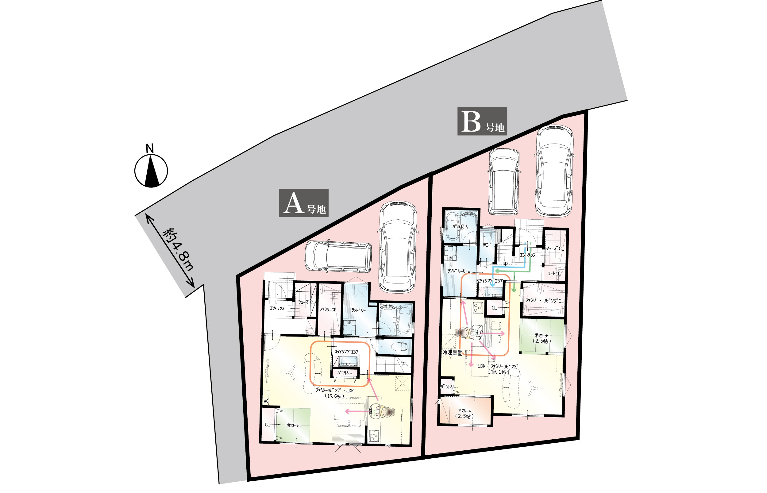 入野町16期 新築分譲住宅　区画図
