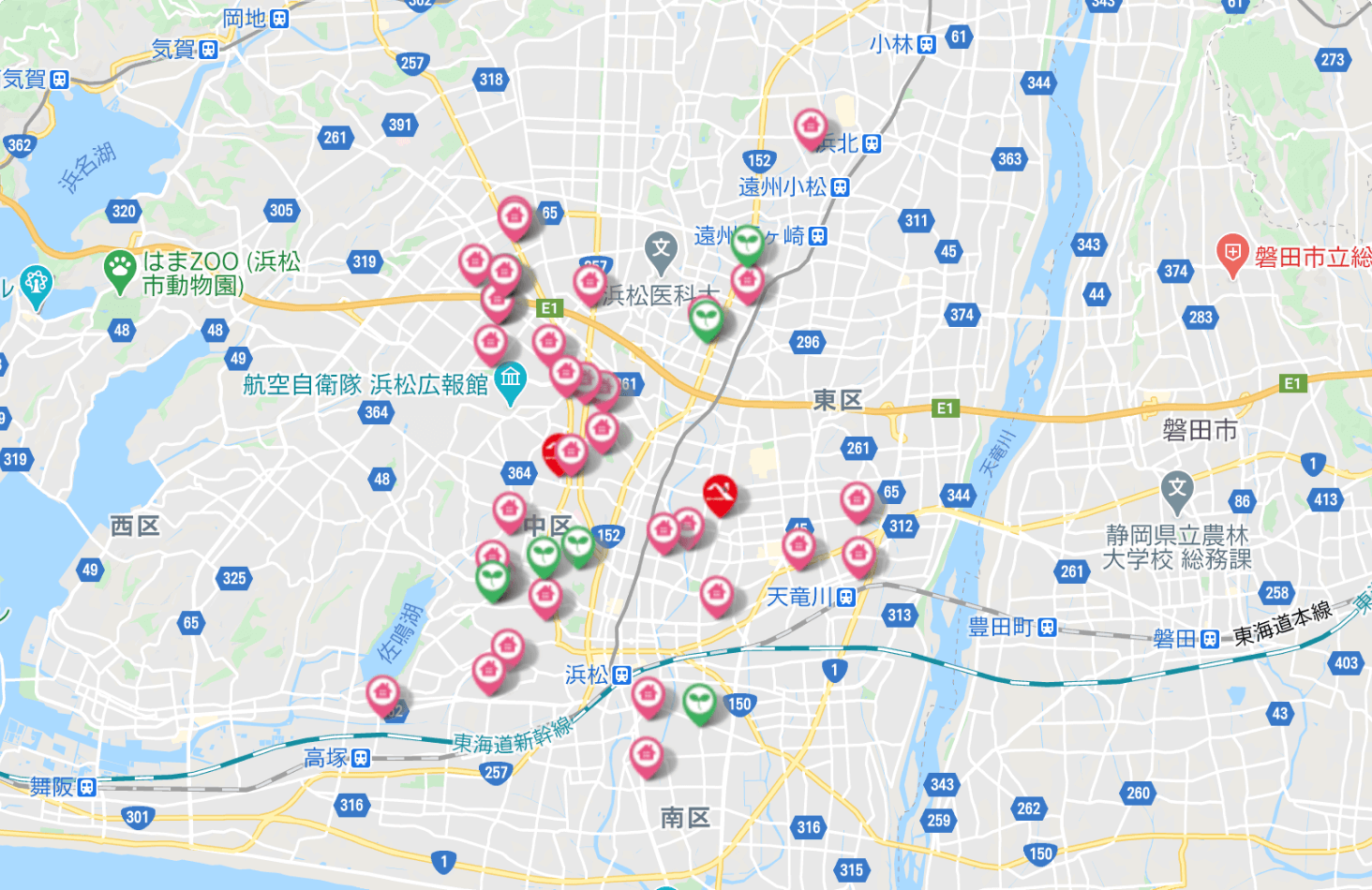 地図で物件の位置を確認